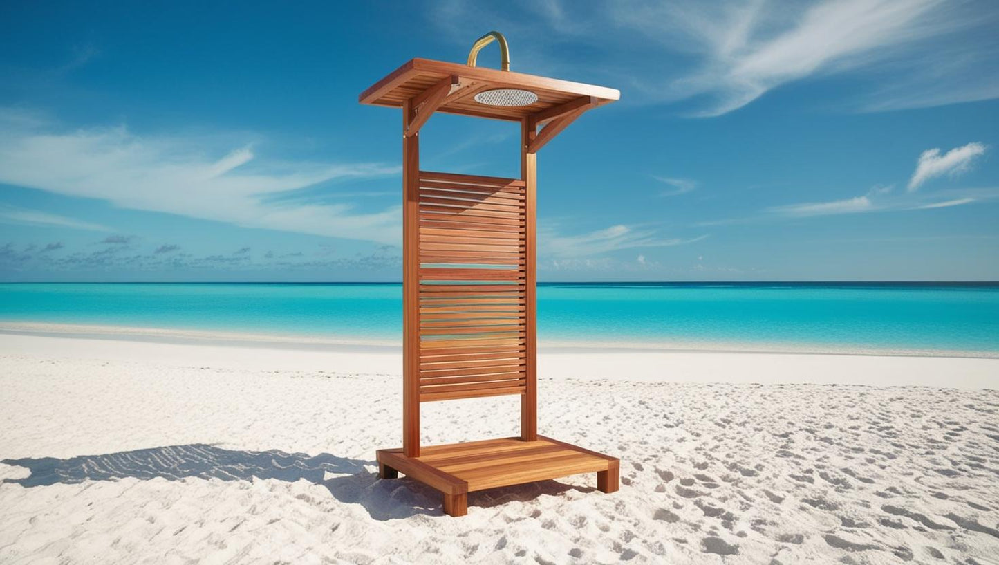 Outdoor Wooden Shower
